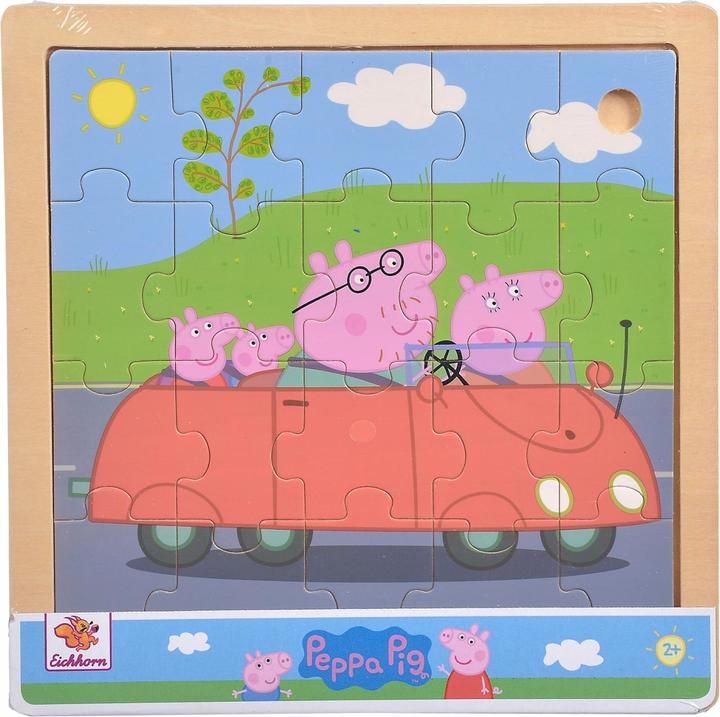 Actual product image Eichhorn Peppa Pig, inlay puzzle, 3 assorted. (20 pieces)