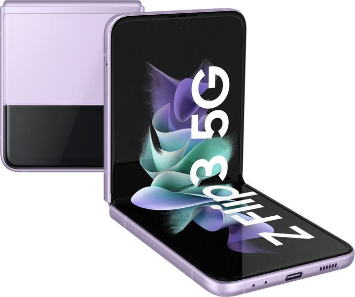 Produktbild Samsung Galaxy Z Flip3 5G EU (128 GB, Lavender, 6.70", SIM + eSIM, 12 Mpx, 5G)