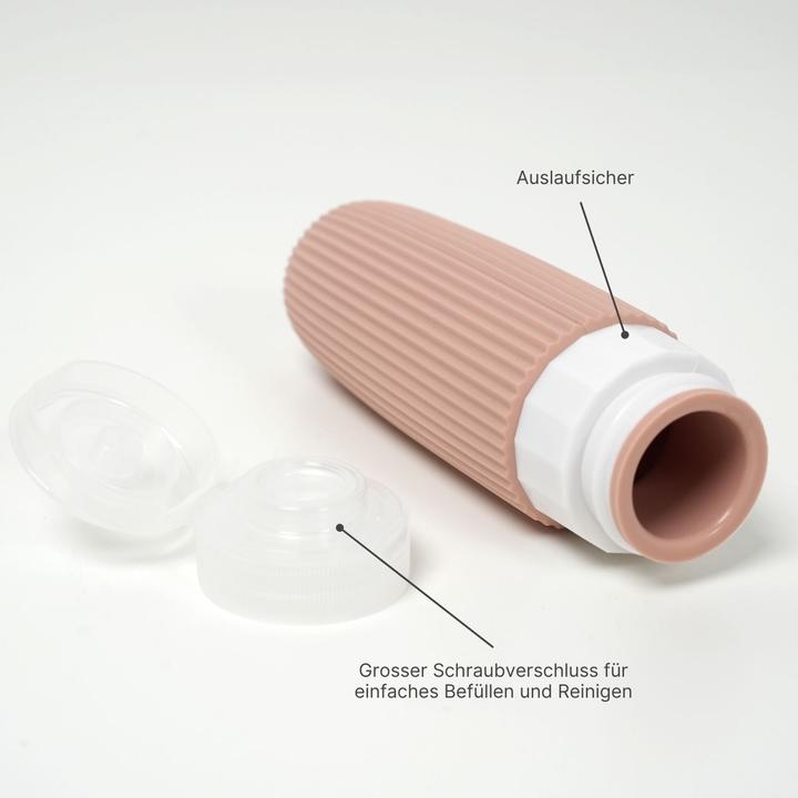 Immagine prodotto Hermex Set di 4 flaconi da viaggio per shampoo da spremere (Prodotto per l'igiene, Sacchi liquidi, Set manicure)