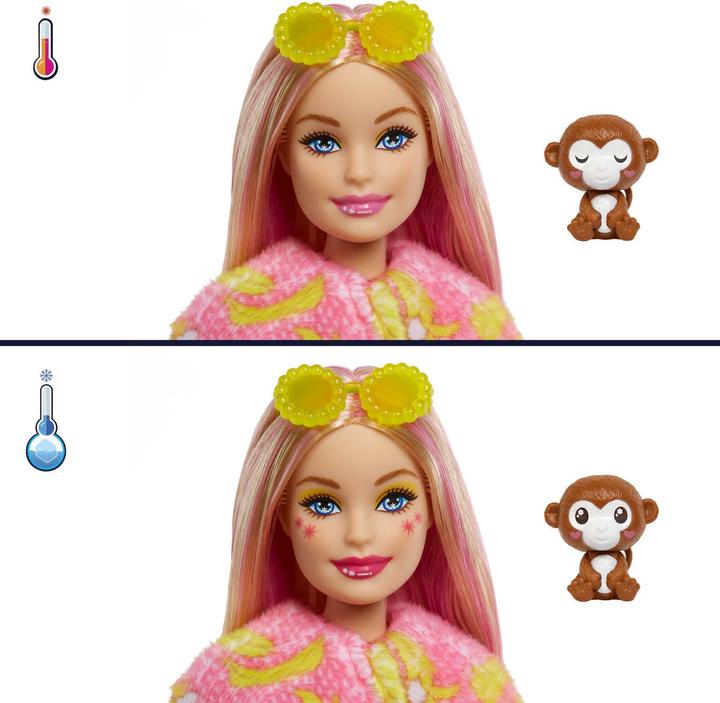 Actual product image Barbie Cutie Reveal in monkey costume with colour change