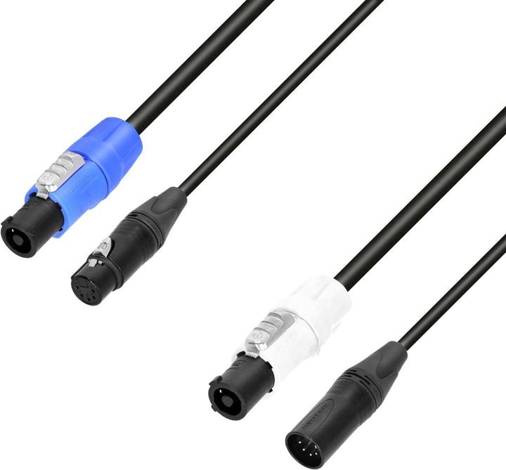 Produktbild Adam Hall 8101 PSDT5 0150 N - DMX- & Netzkabel Neutrik® powerCON & Neutrik® XLR 5-Pol 1,5 m (0.40 m)
