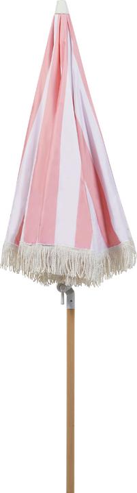 Produktbild Beliani Sonnenschirm ⌀ 150 cm rosa / weiss mit Volant MONDELLO (1.50 m)