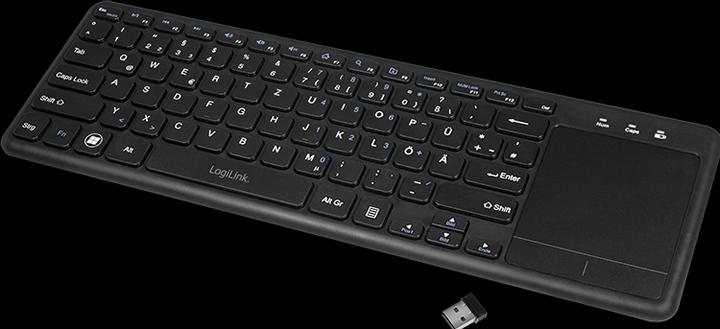 Produktbild LogiLink Tastatur Wireless mit Touchpad, 2,4 GHz, schwarz (DE, Kabellos)