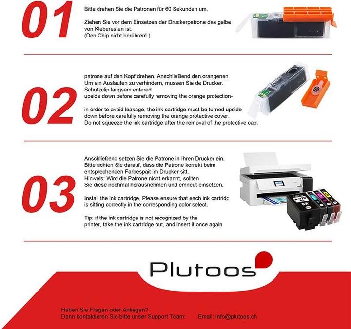 Actual product image Plutoos HP 920XL Cartridge XXL compatible, Black CD975AE