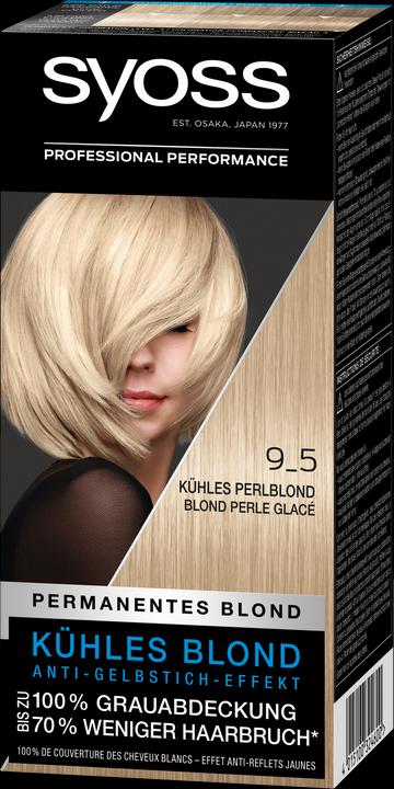Actual product image Syoss Permanent colour 9 5 Cool Pearl Blonde (9-5 Cool pearl blonde)