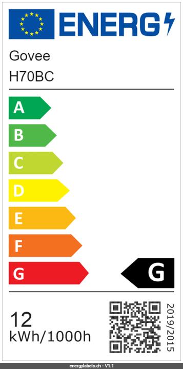 Energy Label Govee Curtain Light (RGBIC, 150 cm, Indoor)