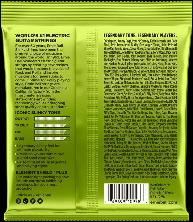 Actual product image Ernie Ball String Set, Slinky Nickel 8-String, Regular 10-74 (8 x, Electric guitar, 0.07")