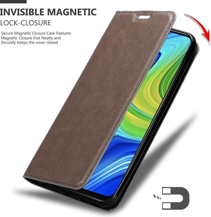 Actual product image Cadorabo Book Invisible Magnet Cover (Xiaomi Redmi Note 9)
