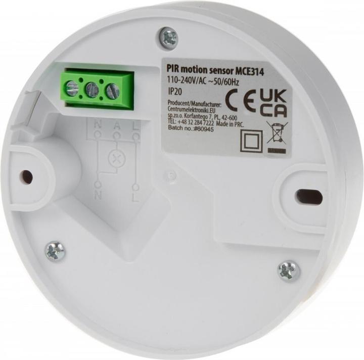 Productafbeelding Maclean Bewegings PIR sensor plafond MCE314W