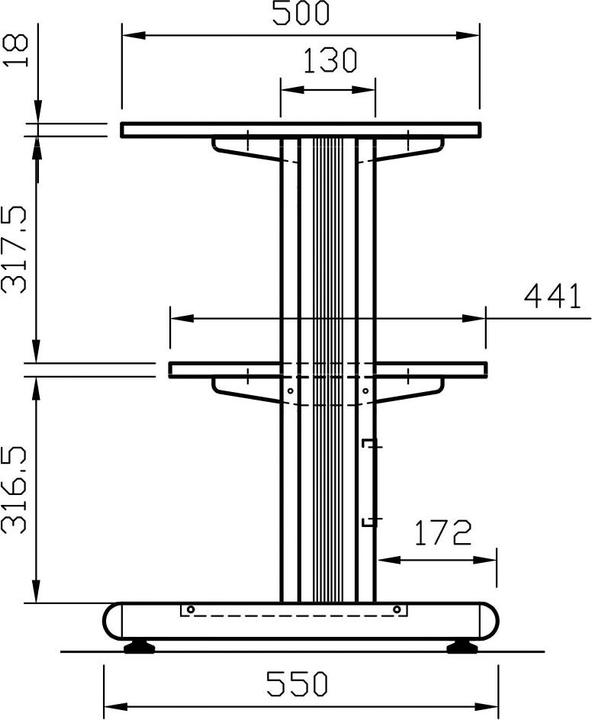 Produktbild Roline Druckertisch (68 x 50 x 74 cm)