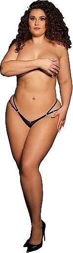 Immagine prodotto Le Désir Ella - Elastic Mesh Thong with Sliders and Golden Details - OSX (Taglia unica)