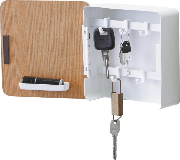 Actual product image Yamazaki Magnetic key box RIN (16 x 6 x 16 cm)