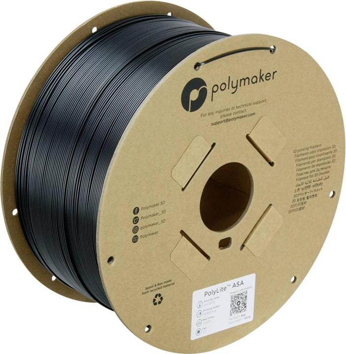 Image du produit Polymaker PolyLite ASA Noir 1,75 mm 3 000 g (ASA, 1.75 mm, 3000 g, Noir)