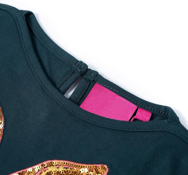 Immagine prodotto VidaXL Camicia da bambino a maniche lunghe verde scuro 140,Materiale: 95 (140)