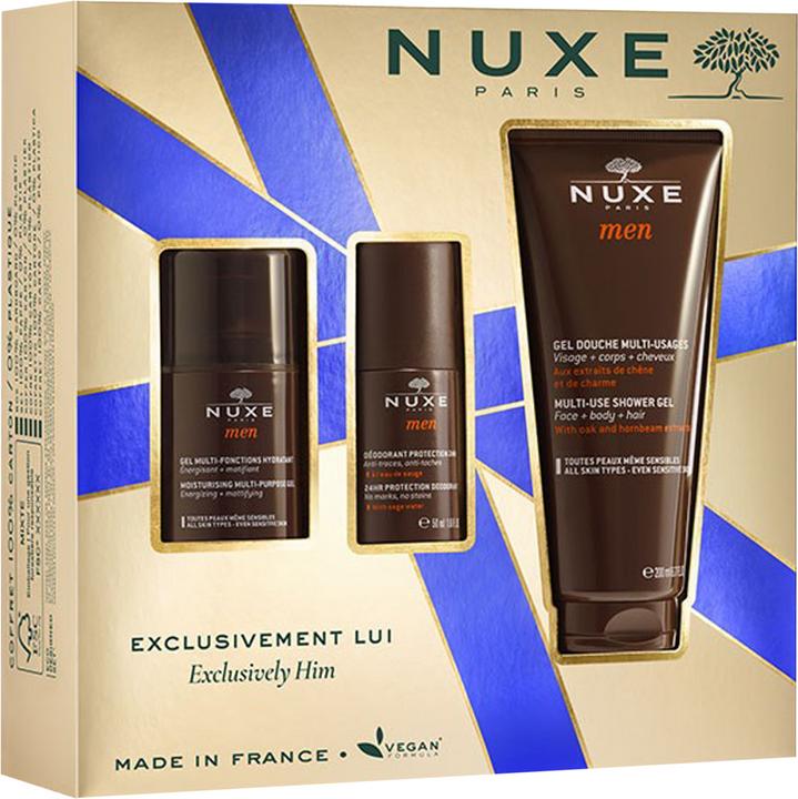Nuxe Men Coffret Noël 2023 Hydratation 3 Stk (Körperpflegeset, Gesichtspflege set)