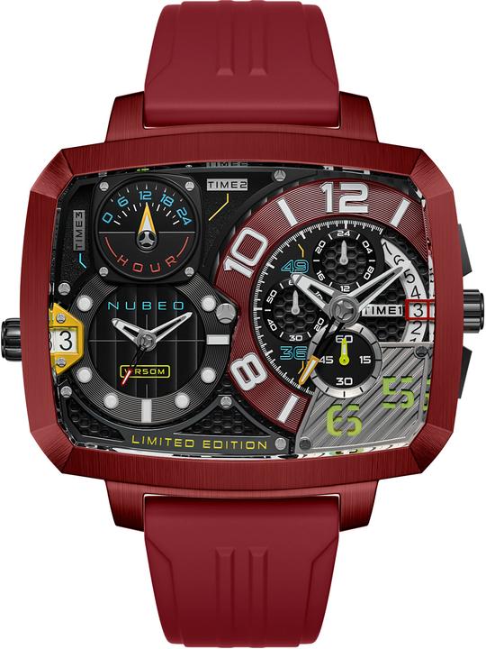 Produktbild Nubeo NB-6084-02 Herrenuhr Odyssey Triple Time-Zone Limited 58mm 5ATM (Chronograph)