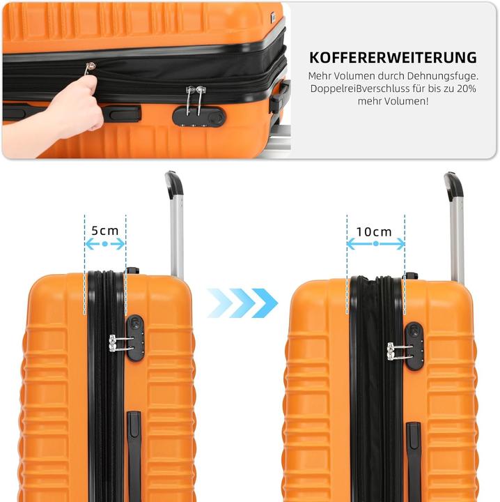 Actual product image Beibye Erweiterbarer Hartschalenkoffer (45 l, Hand luggage (up to 50 litres))