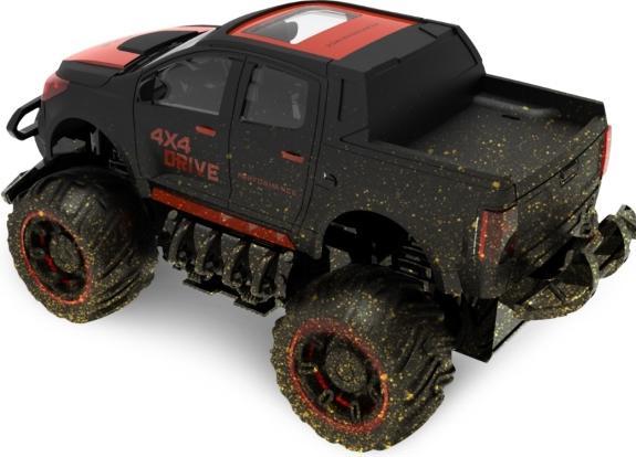 Immagine prodotto MCU Camion fuoristrada Fjernstyret 1:18 Sort/Rød, 2.4G