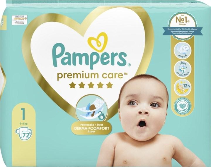 Produktbild Pampers Premium Care (Gr. 1, Tragepack, 72 Stück)