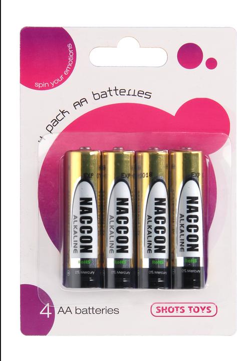 Actual product image Shots 4 Pack AA Batteries (4 pcs., AA)