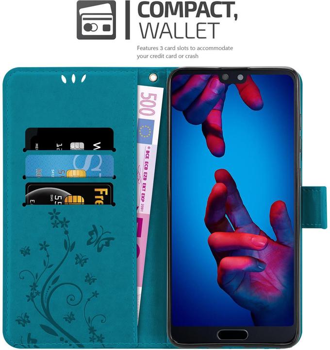 Actual product image Cadorabo Flower Book Cover (Huawei P20)