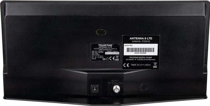 Actual product image Telestar Antenna 9 LTE (Flat antenna, Indoor antenna, 45 dB, DVB-T / -T2, DAB/ DAB+, UKW / MW / LW)