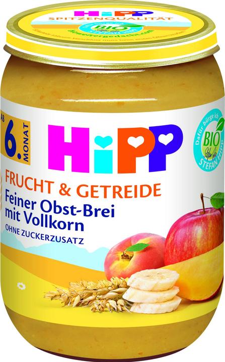 Hipp Bio Fruits et Céréales Bouillie de fruits fins aux céréales complètes (190 g)