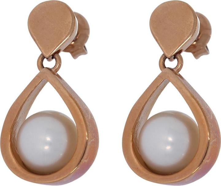 Immagine prodotto Xen Orecchini con perla d'acqua dolce coltivata placcati in oro rosa (Acciaio inossidabile)