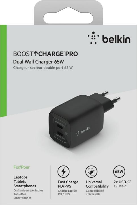 Image du produit Belkin Boost Charge Pro 2-Port GaN Charger (65 W)