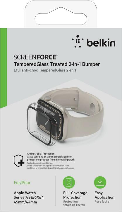 Actual product image Belkin Temp.Curve Displaysch.360 Apple Watch 8/7/SE/6/5/4 clear