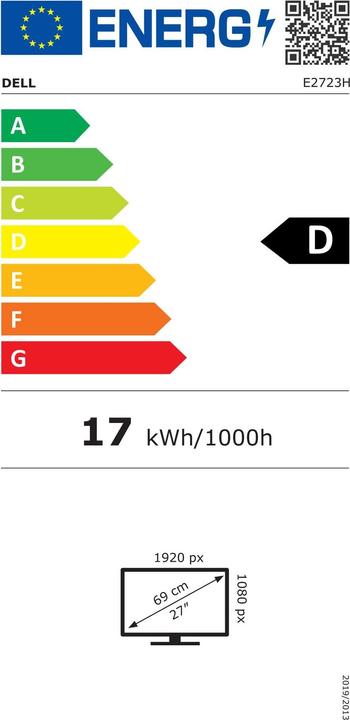 Energie-Label Dell E2723H (1920 x 1080 Pixel, 27")
