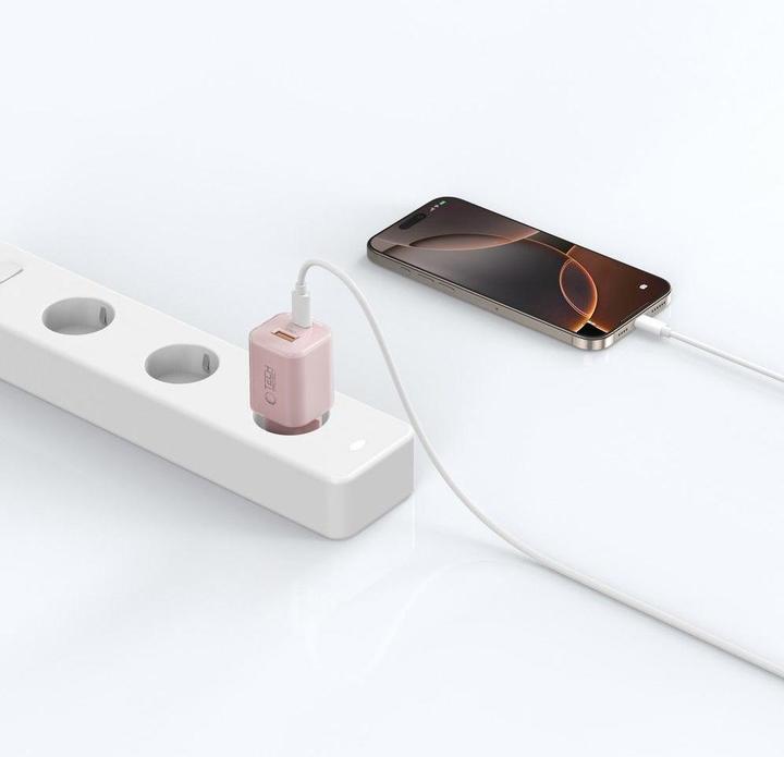 Produktbild Tech-Protect NCM33W 2-port PD33W/QC3.0 wall charger - pink (33 W)