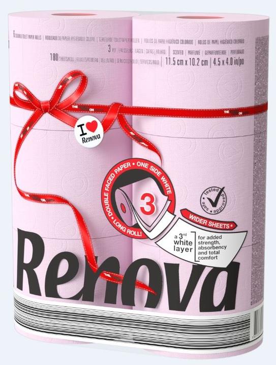 Renova Papier WC 6 rouleaux Red Label 3 plis (6 x)