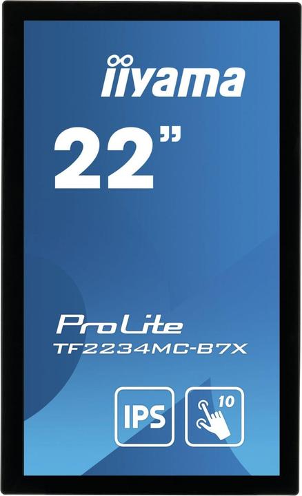 Image du produit iiyama 21,5 pouces IPS 1920 x 1080 10 Point Touch Anti-Fingerprint 1000:1 305 cd (1920 x 1080 pixels, 22")