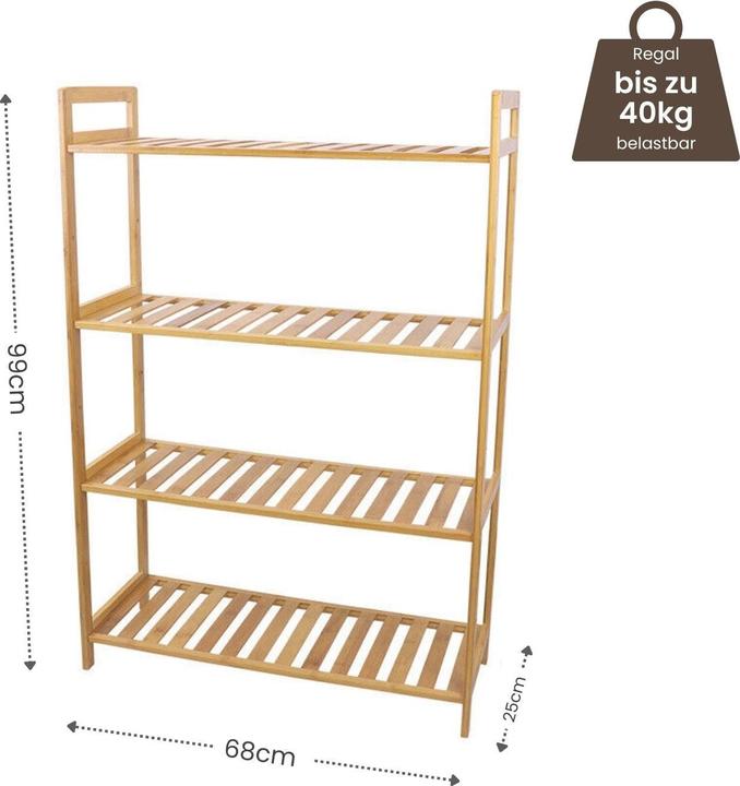 Produktbild Hermex Ablageregal (68 x 25 x 99 cm)