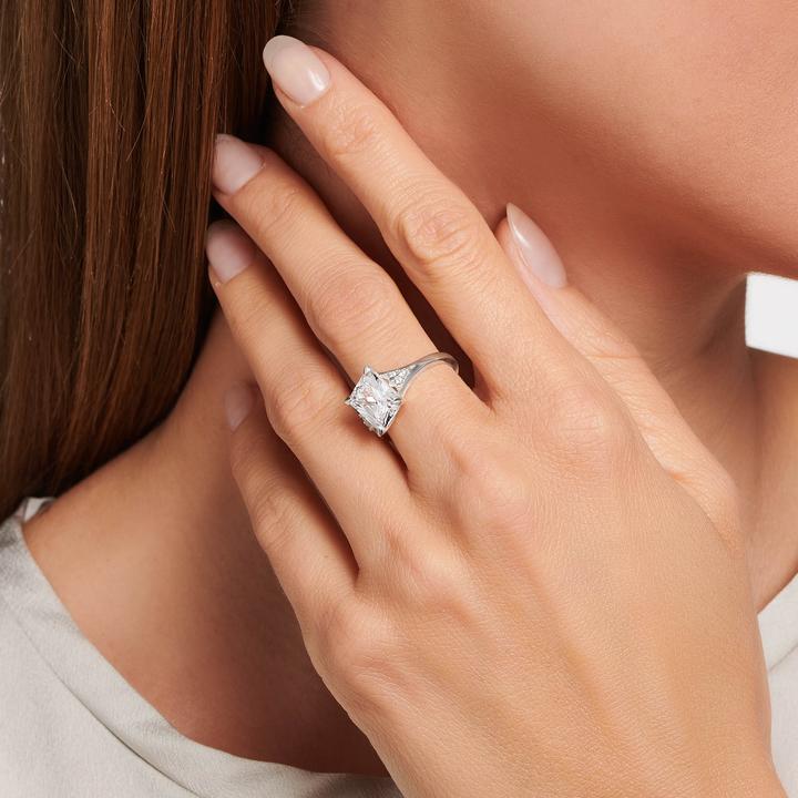 Produktbild Thomas Sabo Ring Weisser Stein Silber (50, 925 Silber)