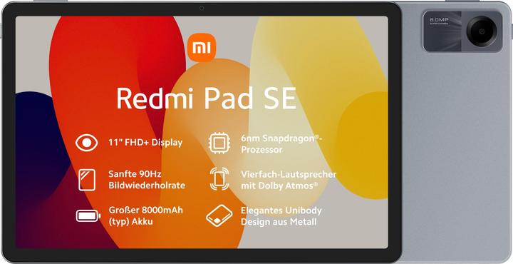 Actual product image Xiaomi Redmi Pad SE (WLAN only, 11", 128 GB, Graphite gray)