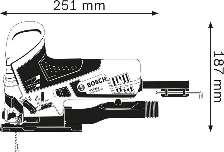 Produktbild Bosch Professional Stichsäge GST 90 E mit 1 x Stichsägeblatt T 144 D, in Handwerkerkoffer
