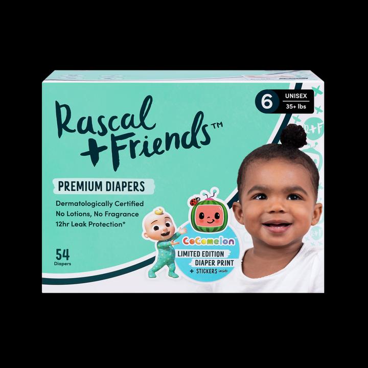 Rascal+Friends Premium Windeln (Gr. 6, Tragepack, 54 Stück)