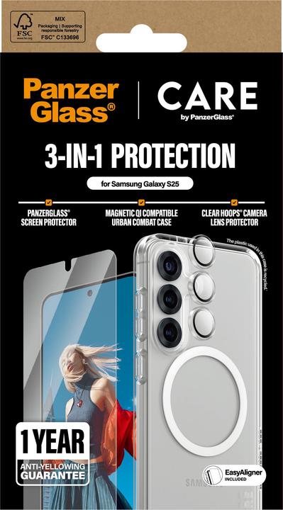 Produktbild PanzerGlass Care (1 Stück, Samsung Galaxy S25)