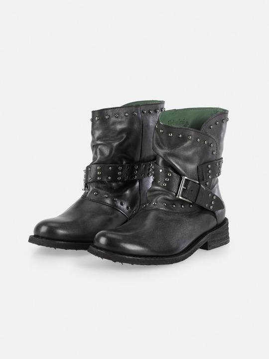 Produktbild Felmini GREDO D905 Bikerstiefel mit dekorativen Nieten entlang des Schafts und Schnallenriemen, mit einem Vi (40)