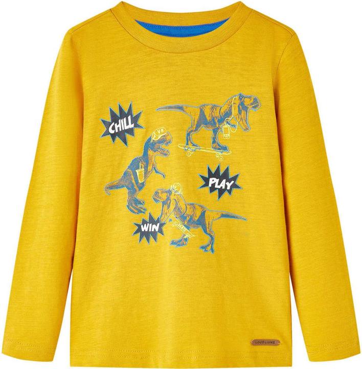 Image du produit VidaXL T-shirt manches longues enfant Ocre 92,Composition : 100 % coton,Couleur (92)