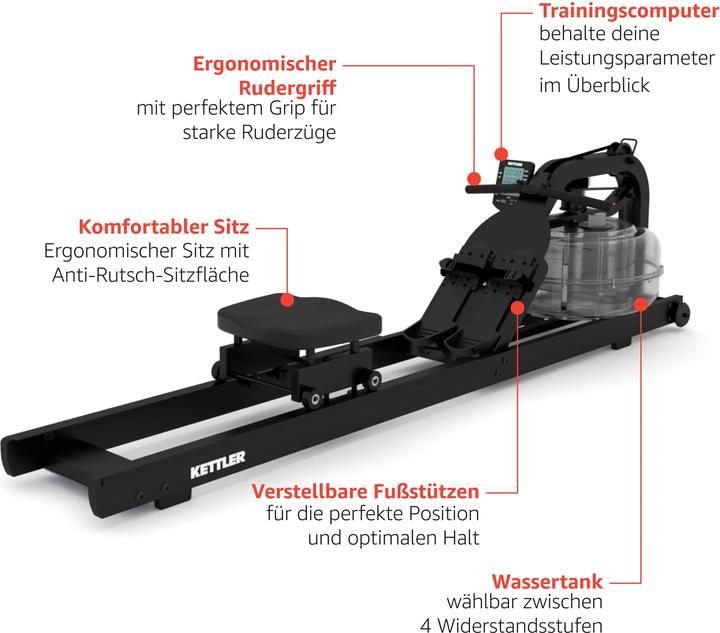 Actual product image Kettler Aqua Rower 500