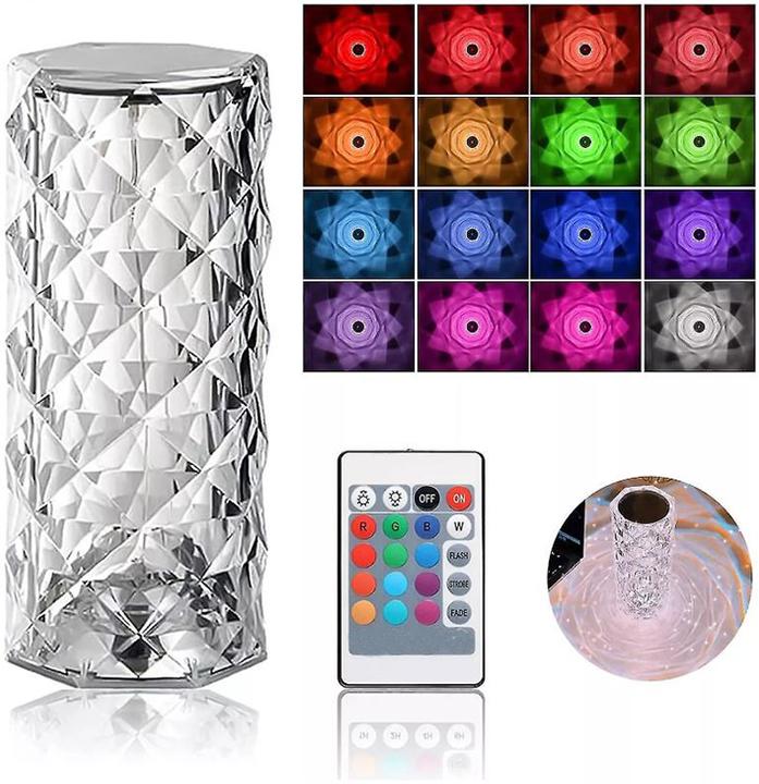 Actual product image PhoneLook Lamp d'ambiance tactile portable sans fil effet cristal LED multicolore 16 couleurs Grande taille ( (0.22 m)