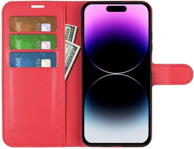 Actual product image MU Classic Litchi Leather Bookcover Series (Apple iPhone 15 Pro Max)