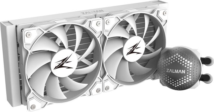 Actual product image Zalman ALPHA24 White CPU Liquid Cooler 240mm Radiator 2 x 10 mm Fan ARGB pump Dual