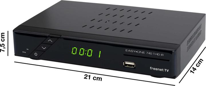 Actual product image Sky Vision SET-ONE EasyOne 740 HD IR HDTV DVB-T2 receiver with freenet TV (DVB-T2, DVB-T, CI+ slot)