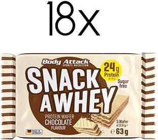 Actual product image Body Attack Snack A Whey Protein Wafer (18 x 63g) (Chocolate, 18 pcs.)