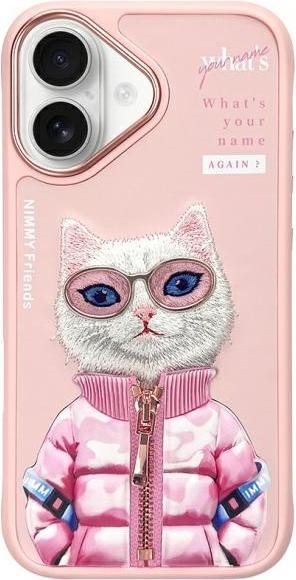 Immagine prodotto Nimmy case iPhone 16 6.1" pink Cool&Cute 2.0 Cat (Apple iPhone 16)