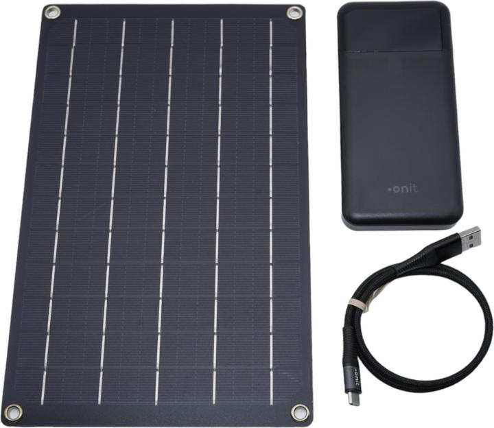Produktbild Purecrea 3in1 Solar Powerbank Set für Unterwegs (10000 mAh, 6 W)
